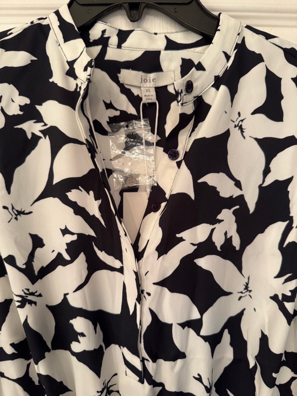 Joie Krystina Ruffle Trim Floral Dress Deep Sea Women’s Blackish Blue Size XS - Picture 11 of 14
